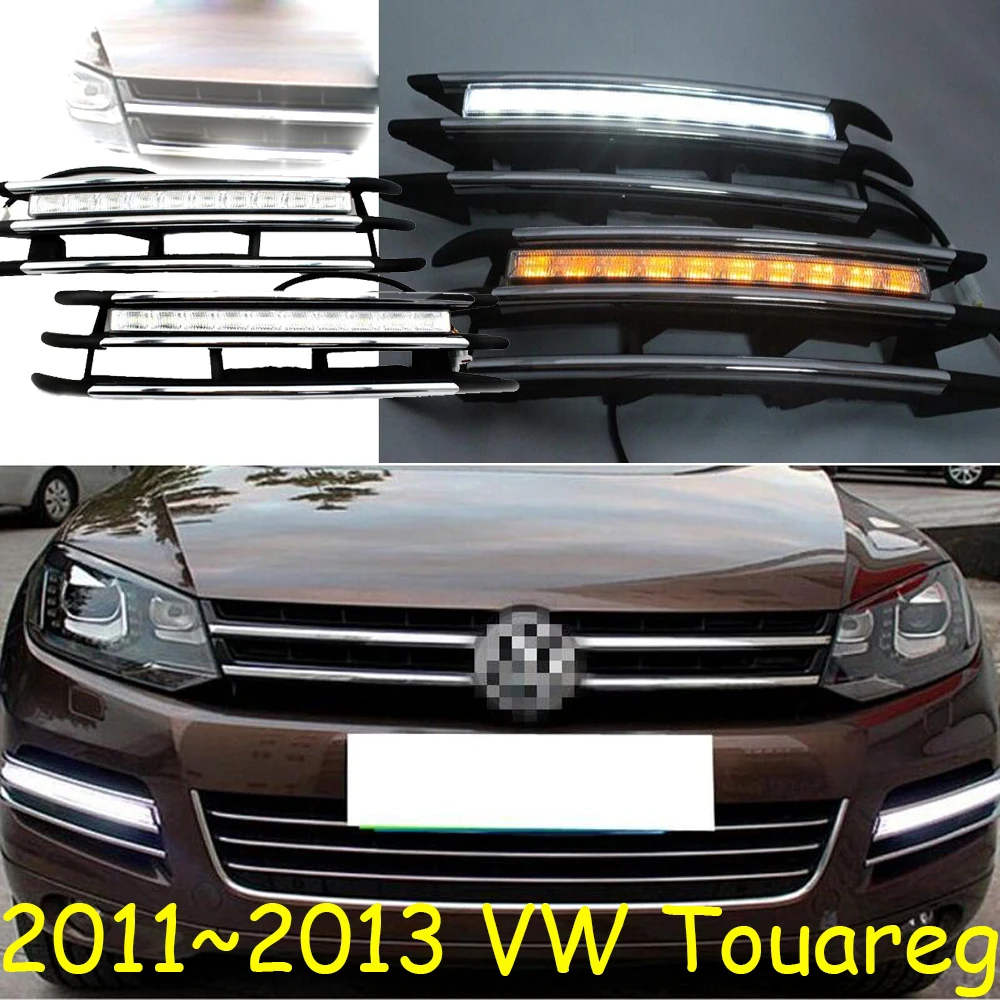 Один комплект, автомобильный бампер, лампа для 2011~ Touareg, Дневной светильник, автомобильные аксессуары, Teramont, Дневной светильник touaregпередний светильник светодиодный