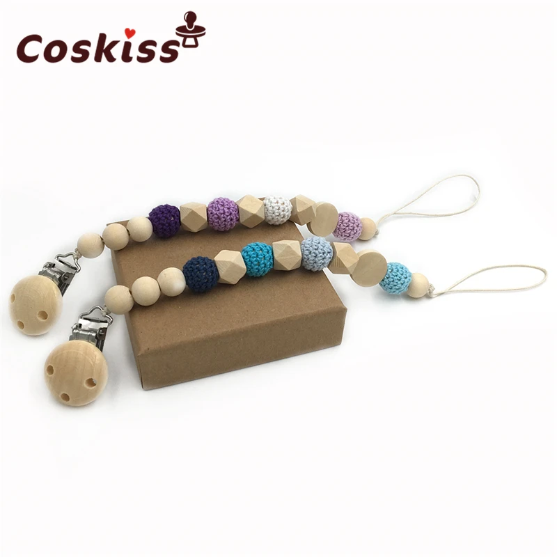 6 шт./лот деревянный Прорезыватель для зубов кормления бусины вязания крючком