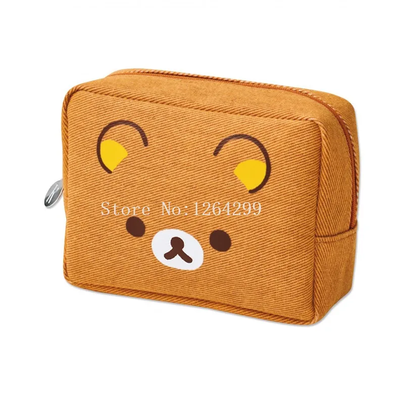 Новая мода Rilakkuma девушки дети нейлон косметички Чехлы для детей Подарки