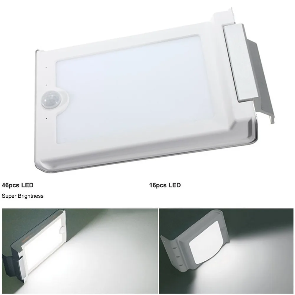 46 светодиодов светодиодный солнечный свет Водонепроницаемый IP65 датчик света