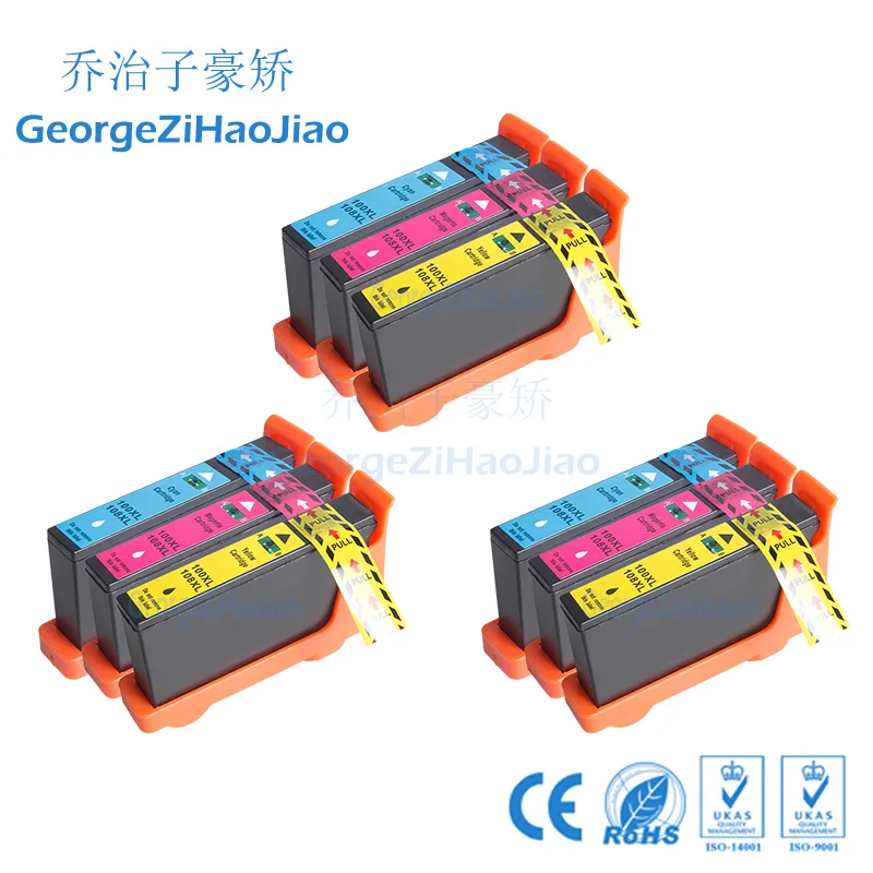 9 шт. CMY LM100 100XL чернильный картридж совместимый для 108XL Lexmark S305/S405/S505/S605/Pro205/705/805/905