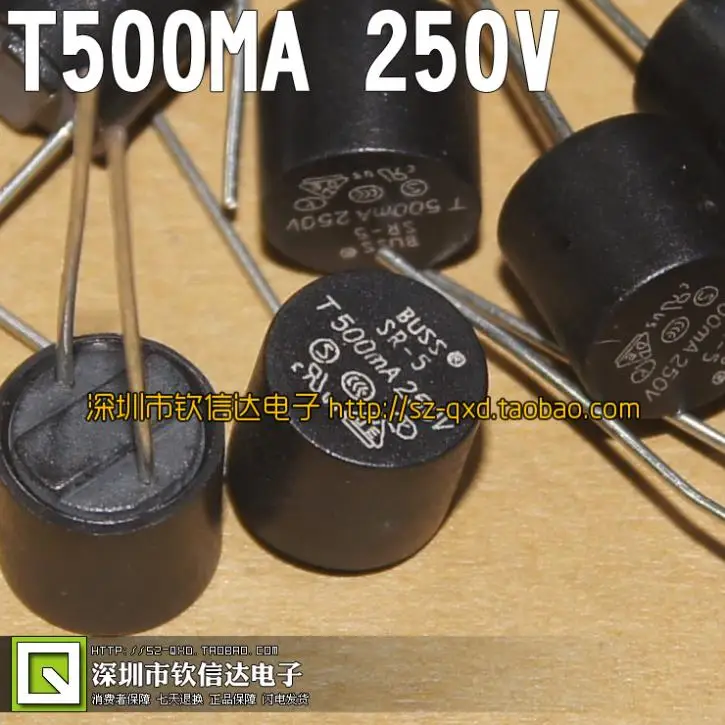 Бесплатная доставка. T500ma T0.5 250 В / 0.5 А общий блок предохранителей инкапсуляции
