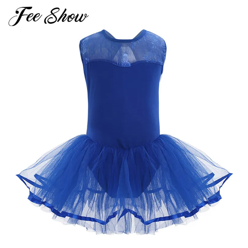 Child Girls Ballet Dress Ballerina Party Costume Fairy Tutu Gymnastic Leotard Dance Sleeveless Kids Dancewear Clothing Princess | Детская