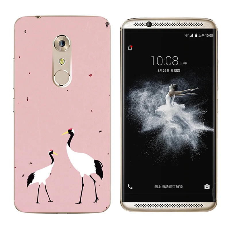 5.2 inch for ZTE Axon 7 Mini Back Clear Cover Soft Silicone Botanic Printing Phone Cases 7Mini Fundas Capa Shell |