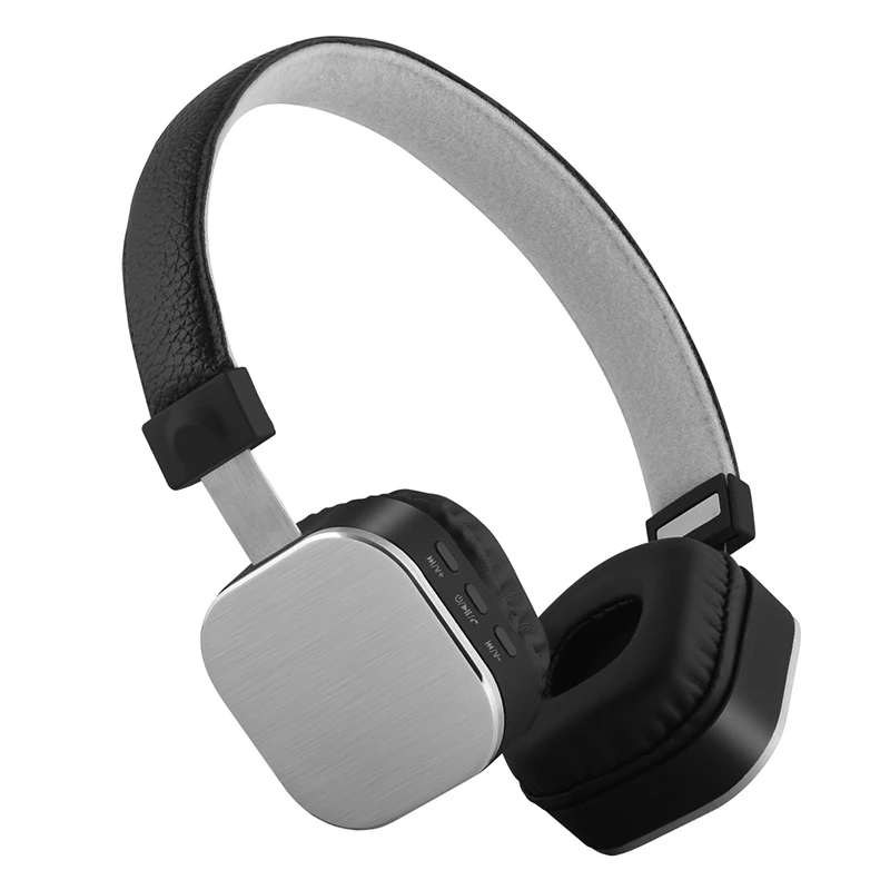 ZW16 bluetooth гарнитура регулятор громкости беспроводные наушники стерео Hifi бас на ухо наушники для телефона ПК - Цвет: Серебристый