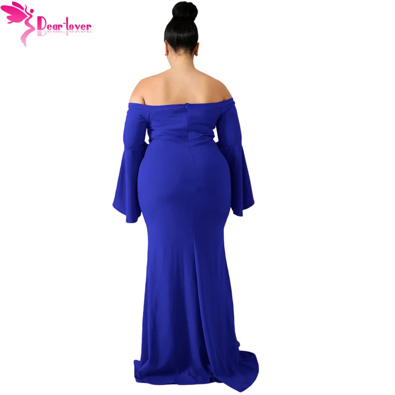 Dear Lover 3XL 4XL Сексуальная Вечерние платья большие женские осенние длинные рукава