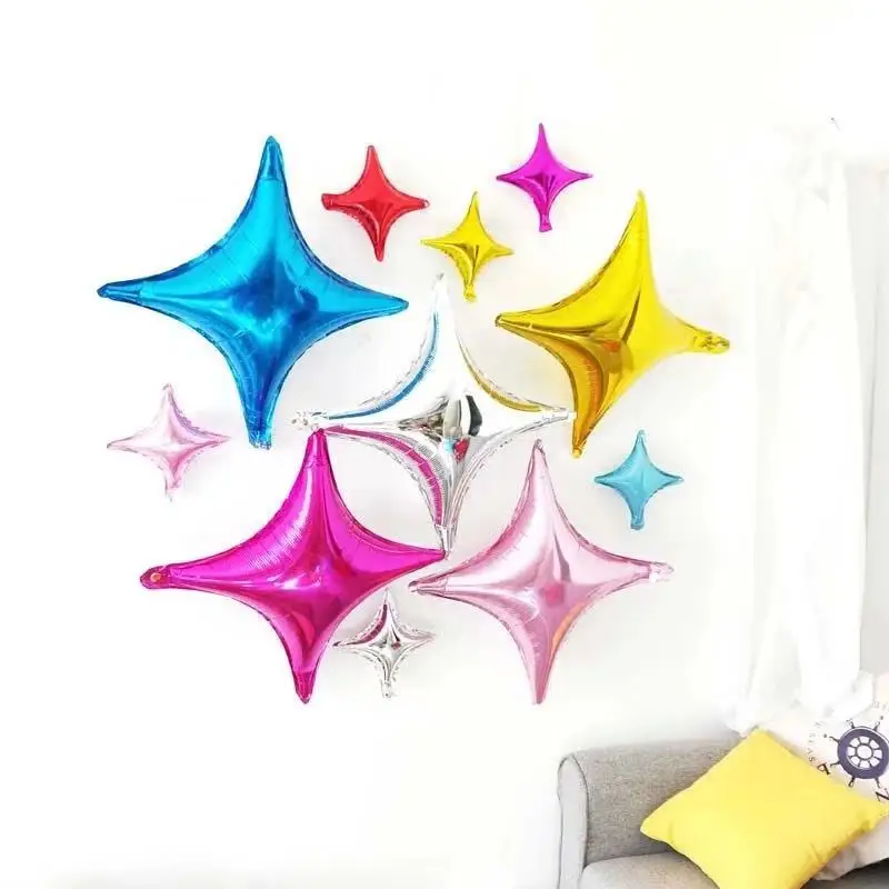 Новинка 10/24-дюймовый алюминиевый шар с золотой звездой Детские праздничные шары