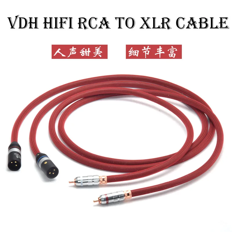 

ATAUDIO Hifi 2 XLR Male to RCA Male Cable 6N OFC VDH 2RCA to2 XLR Stereo Audio Cable