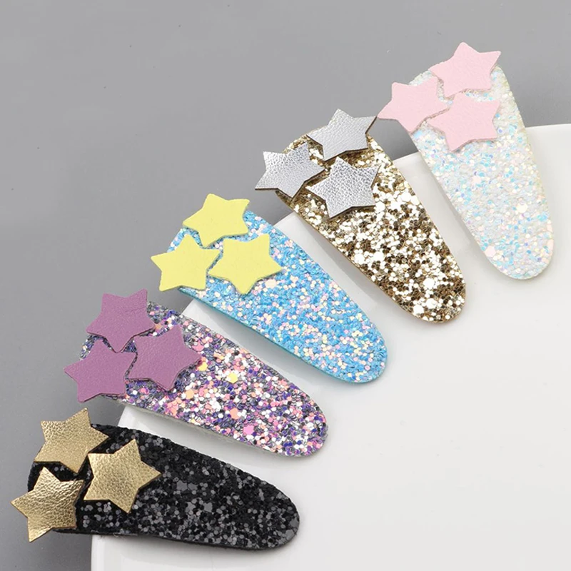 Блестящие заколки для девочек 20 шт./компл. блестки звездочки ВВ клипсы детские в