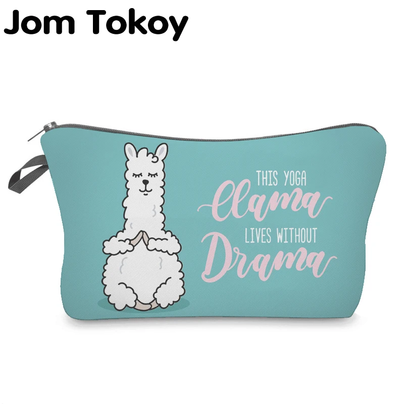 

Jom Tokoy Косметичка-органайзер косметичка с принтом ламы модная женская брендовая косметичка Hzb921