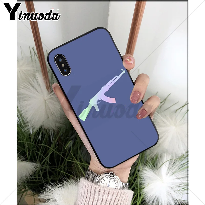 A13 Yinuoda AK47 пистолет ТПУ Мягкий силиконовый чехол для телефона чехол для iPhone X XS MAX 6 6s 7 7plus 8 8Plus 5 5S SE XR - Цвет: A13
