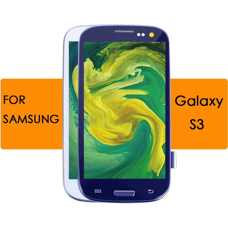 Оригина для регулировки Яркость ЖК Дисплей Сенсорный экран с рамкой samsung Galaxy S3 i9300