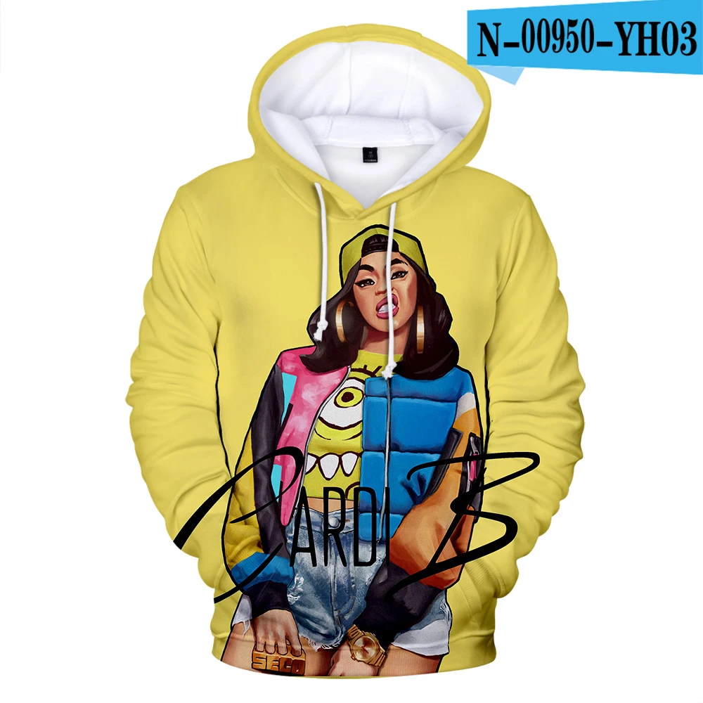 3D Толстовка rapper Cardi B 3D Толстовка Женская толстовка с принтом утонченность Cardi B Толстовка Мужская Хип-Хоп Harajuku Толстовка XXS-4XL - Цвет: 3D