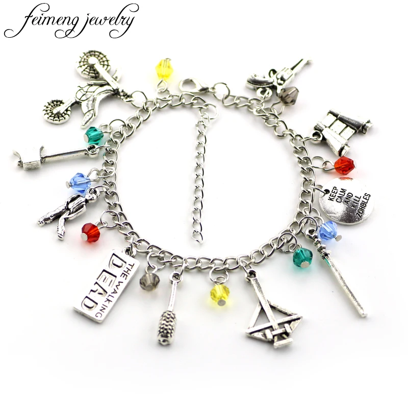 Feimeng ювелирные изделия ТВ сериал Ходячие мертвецы браслет арбалет топор зомби