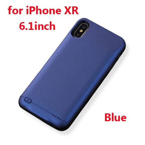 Blue for XR 4000 мАч зарядное устройство чехол для iPhone X XS power Case Внешнее зарядное устройство для iPhone XR XS Max 5000 мАч чехол для телефона зарядное устройство - Цвет: Blue for XR