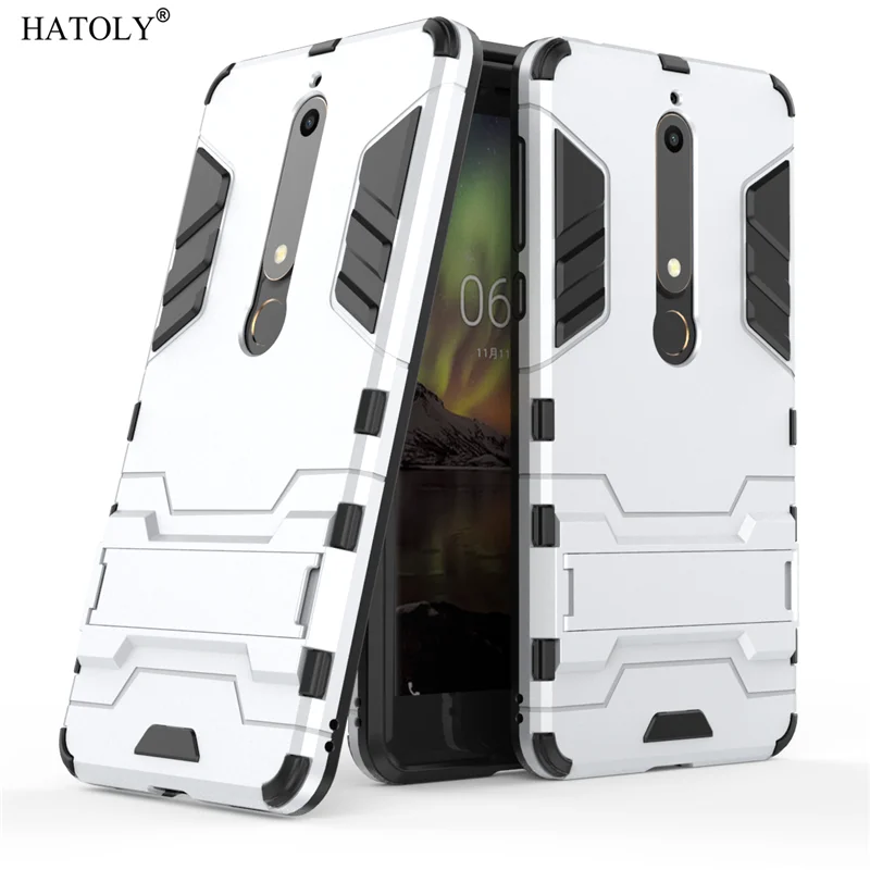 Чехол для Nokia 6 1 противоударный армированный Жесткий силиконовая Противоударная