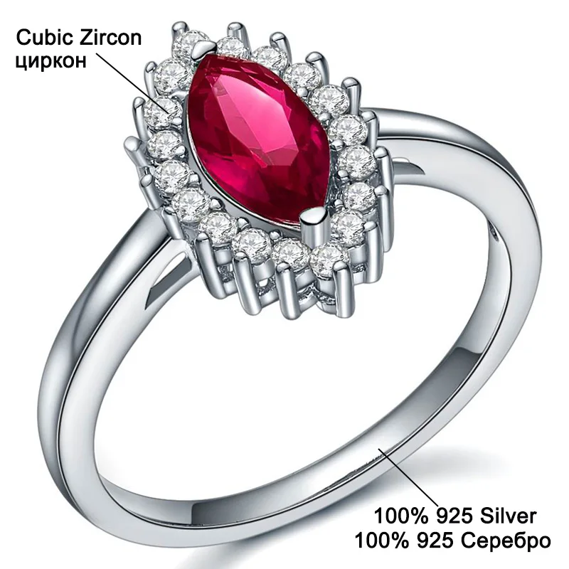 Aceworks разноцветные циркониевые круглые кольца в форме капли воды из серебра 925