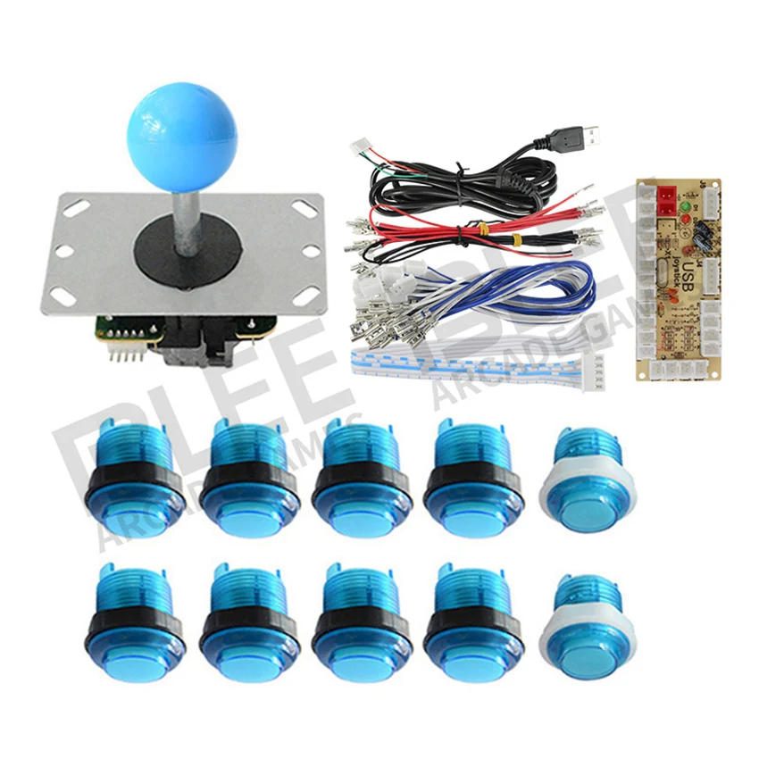 Arcade Joystick DIY Kit Zero Delay USB Encoder To PC Arcade Sanwa Joystick LED Push Buttons For Arcade Mame PC PS3 Android