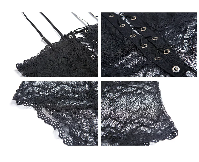 

2018 New Printed V-neck Mesh Women Sexy Lace Black Bodysuit Bandage Jumpsuit Sexy Costume Suit