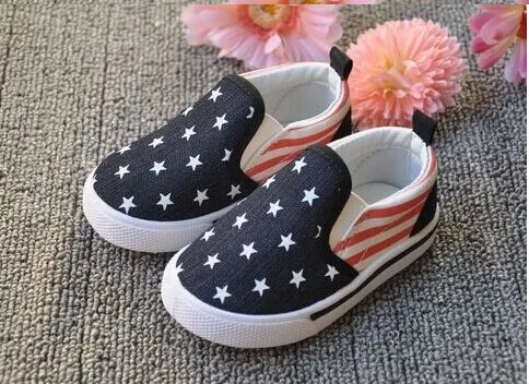 free ship fashion star stripe patchwork fits 1-4 years kids baby girls children shoes first walkers | Детская одежда и обувь