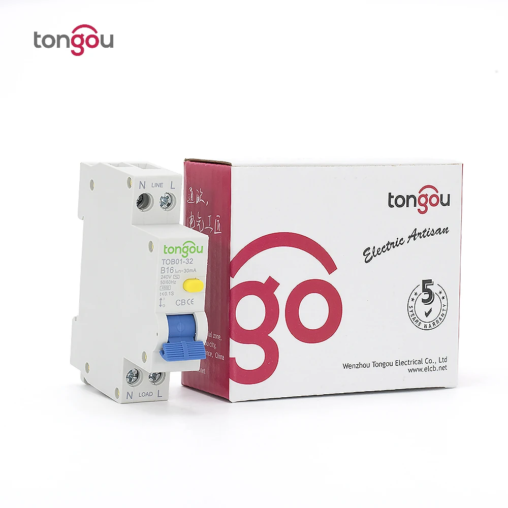 Curve B RCBO 16A 30ma 1P + N DPN автоматический выключатель остаточного тока с защитой от