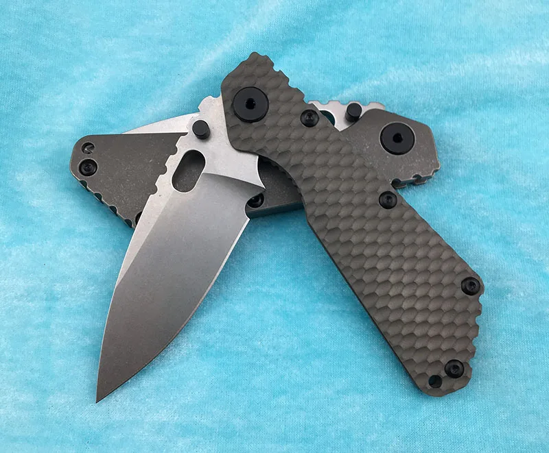 

LEMIFSHE SMF folding knife D2 blade titanium Nudist / groove handle copper washing machine kitchen outdoor hunting practical too