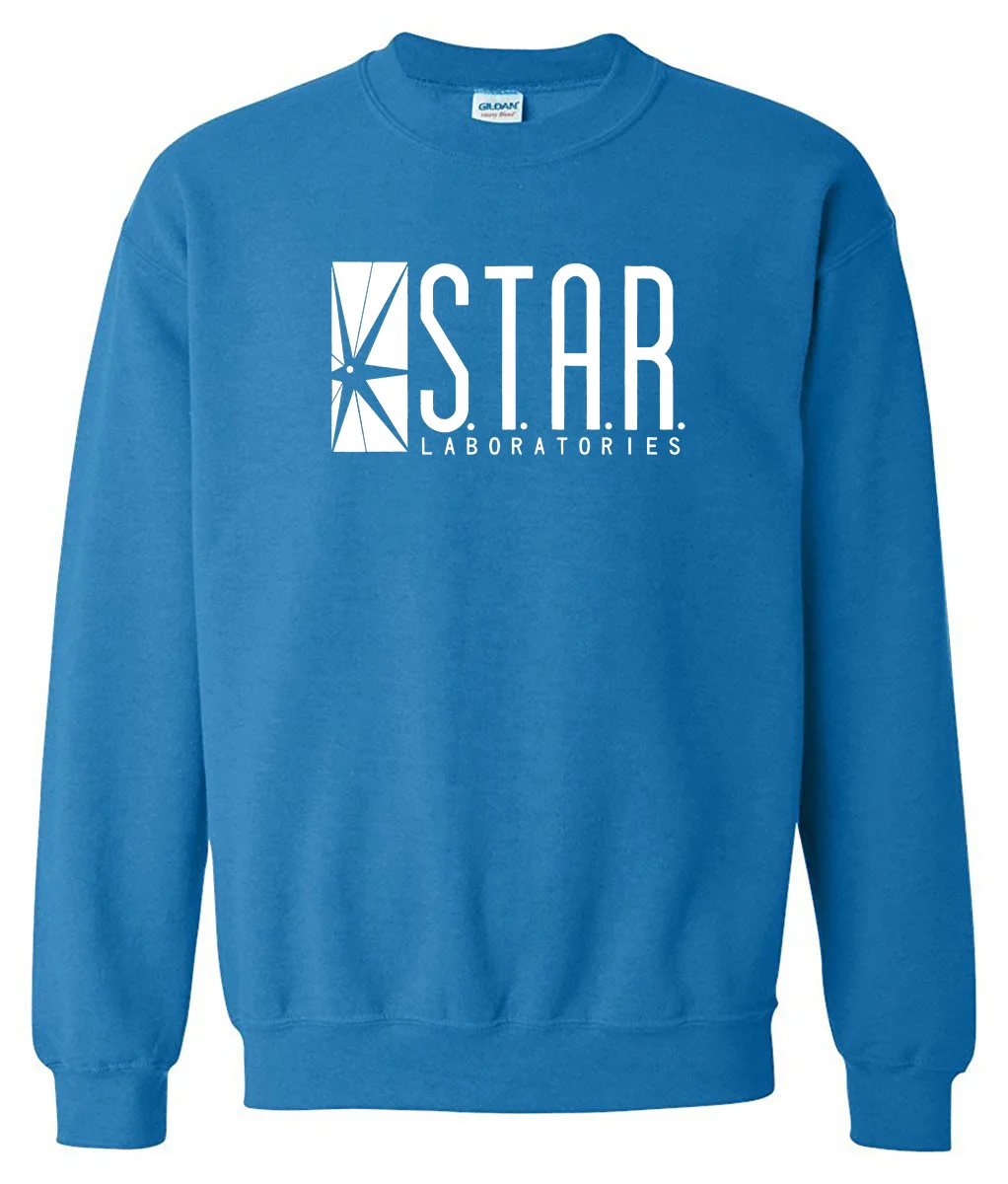 Толстовка STAR S. T. A. R. labs, мужская спортивная одежда, серия Супермена, весенне-Зимние флисовые толстовки с капюшоном, модные спортивные костюмы с круглым вырезом - Цвет: blue