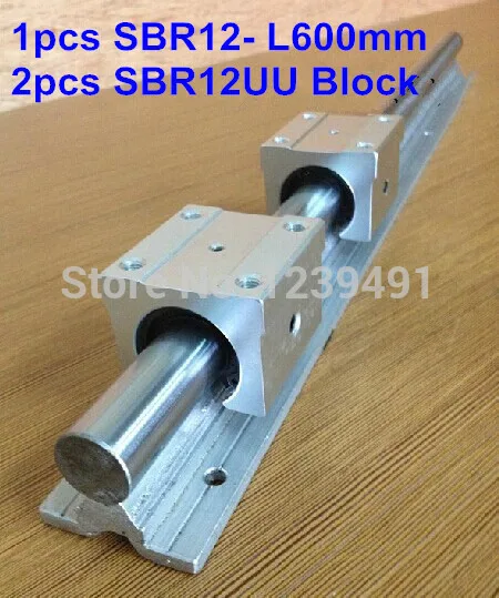 

1pc SBR12 L600mm linear guide + 2pcs SBR12UU linear bearing block cnc router