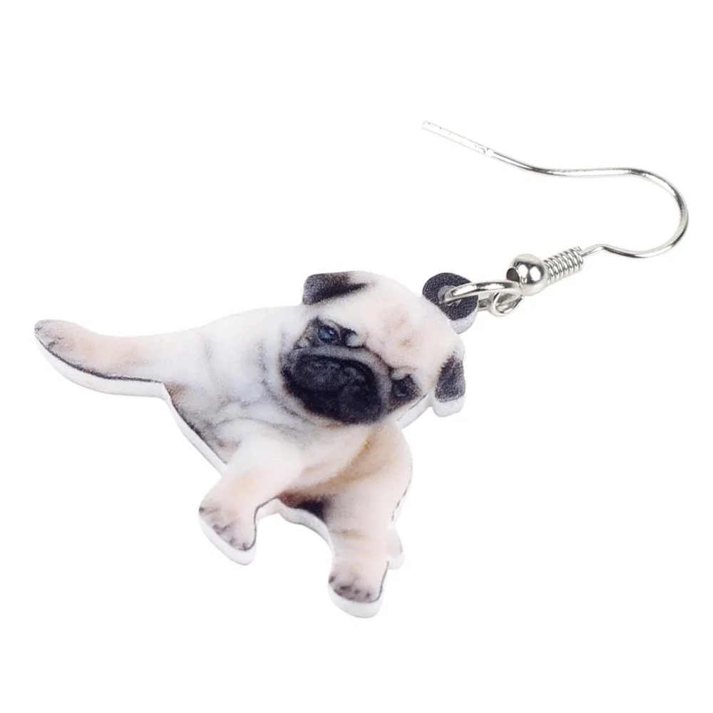 Акриловые милые Французские бульдоги Bonsny мопсы свисающие большие модные