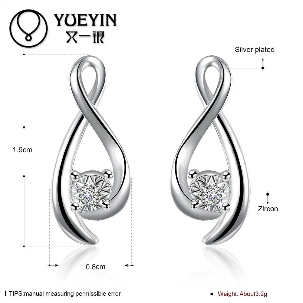 Новое поступление 2016 посеребренные серьги романтическая бижутерия длинные для