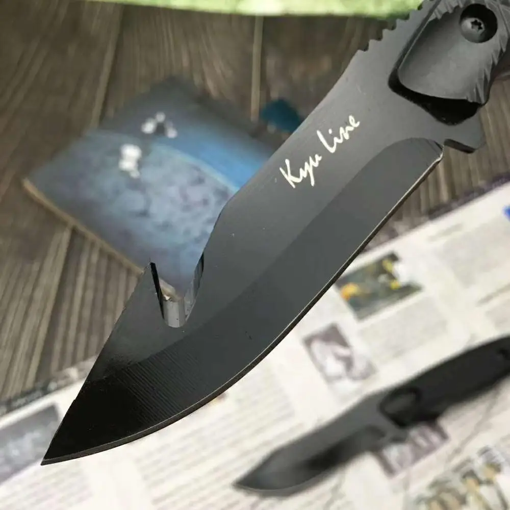 ABS Ручка 58HRC охотничий нож 5Cr15Mov нож для выживания в полевых условиях многофункциональный инструмент для выживания Коллекция подарков - Цвет: groove