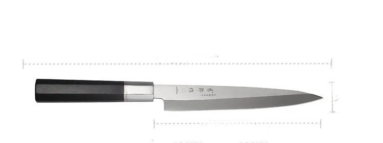 210MM Liang Da Sashimi нож 5Cr15Mov Высокое качество Профессиональный Филейный Нож для рыбы лосось суши нож кухня кухонный нож подарочная коробка - Цвет: 210MM