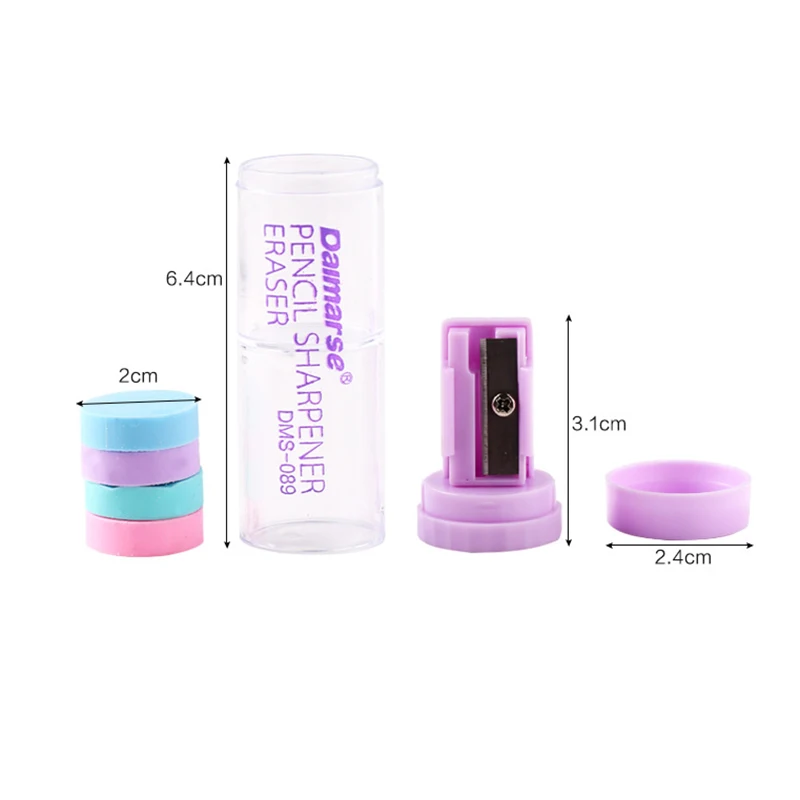 Точилка для карандашей карамельных цветов 4 шт. ластики точилка Kawaii девочек