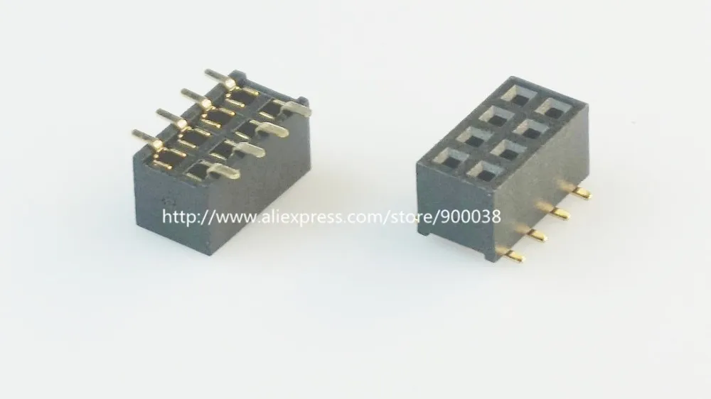 1000 шт./лента и катушка 2x4 P 8 контактов 2 0 мм Шаг гнездо PCB головка два ряда SMT
