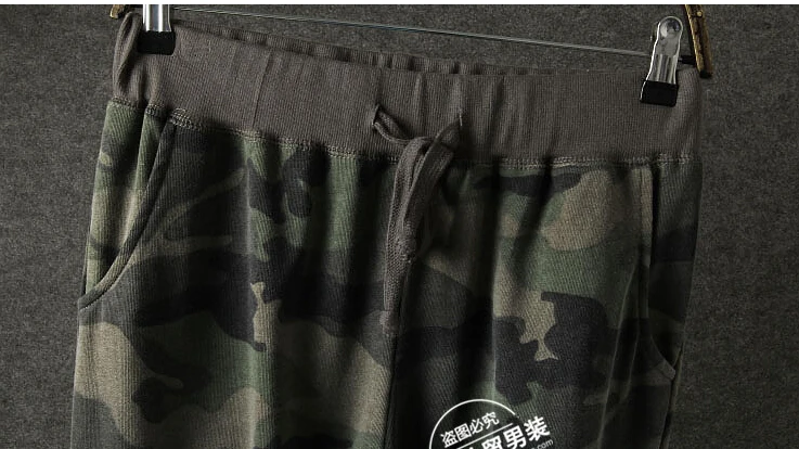 Мужской Хлопковый Камуфляжный спортивный костюм из двух предметов с круглым