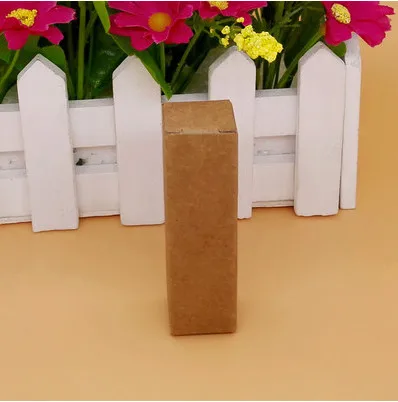 

3.2*3.2*7.7cm Small Brown Kraft Paper Essential Oil Lipstick Perfume Bottle Party Box Cosmetic Nail Polish Gift Packing Box