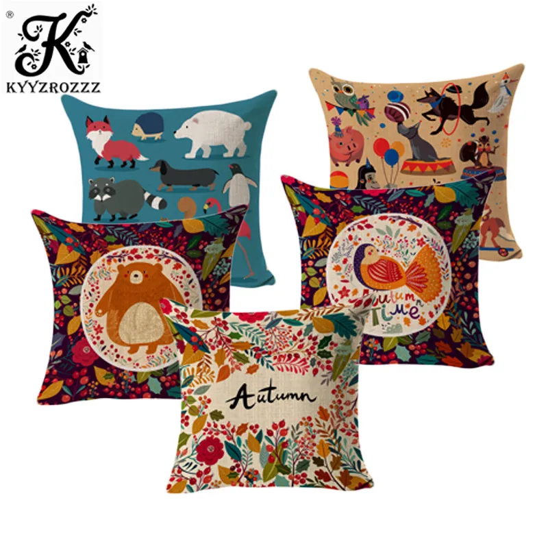 Мультяшная Подушка креативные декоративные подушки с животными для дома чехлы