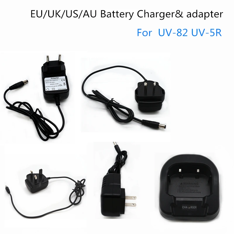 BaoFeng AU/EU/UK/US автомобильное зарядное устройство адаптер для Ham Радио UV 82 5R рация