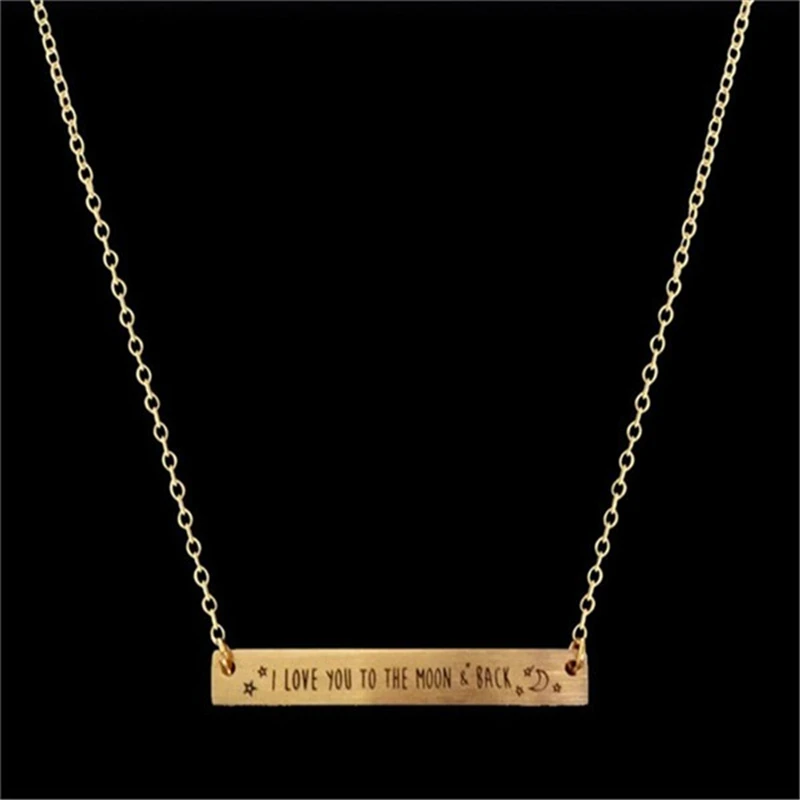 Модное ожерелье ручной работы с надписью I Love You To The Moon & Back|letter necklace|fashion necklacenecklace
