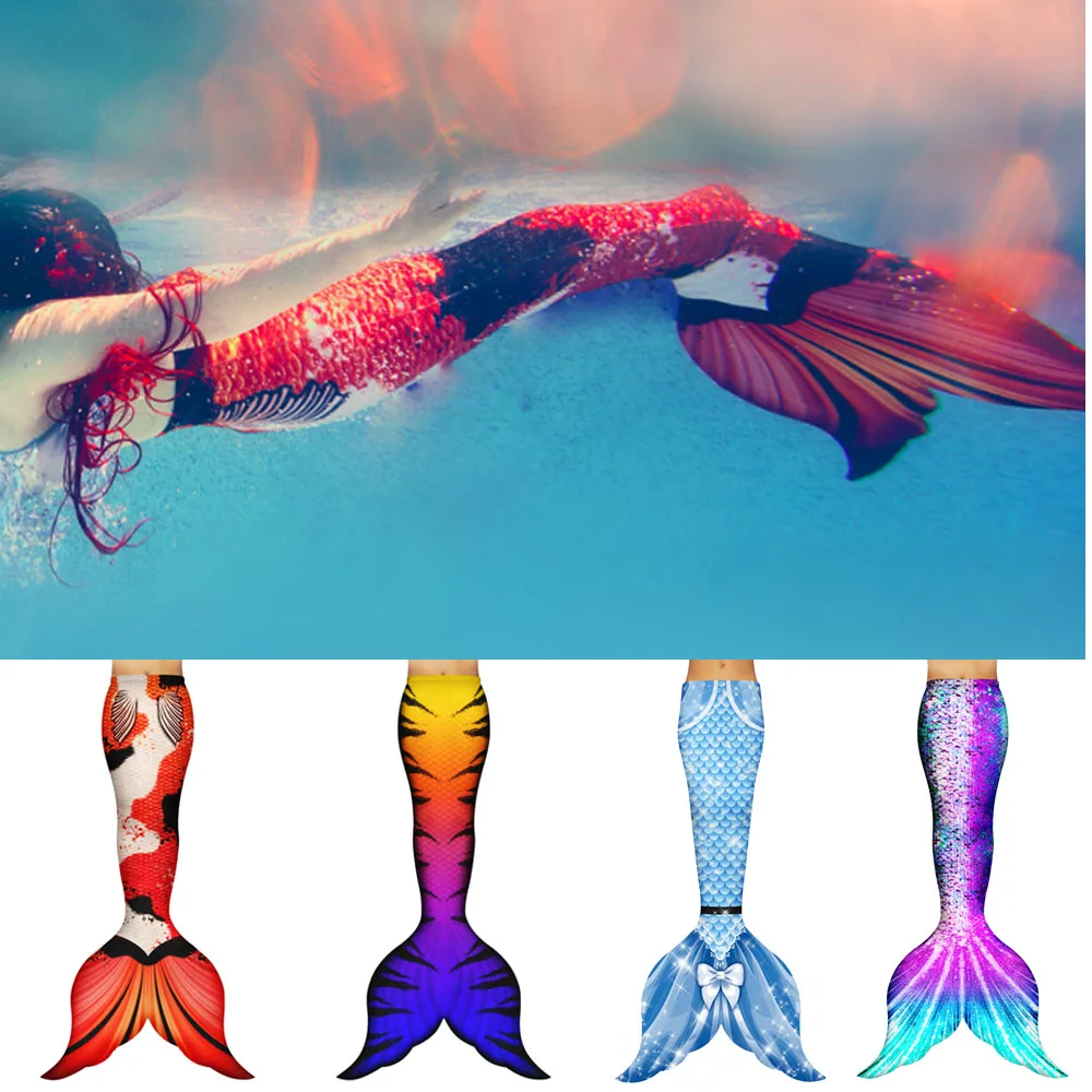 Новый индивидуальный плавательный хвост русалки без моноласта для плавания