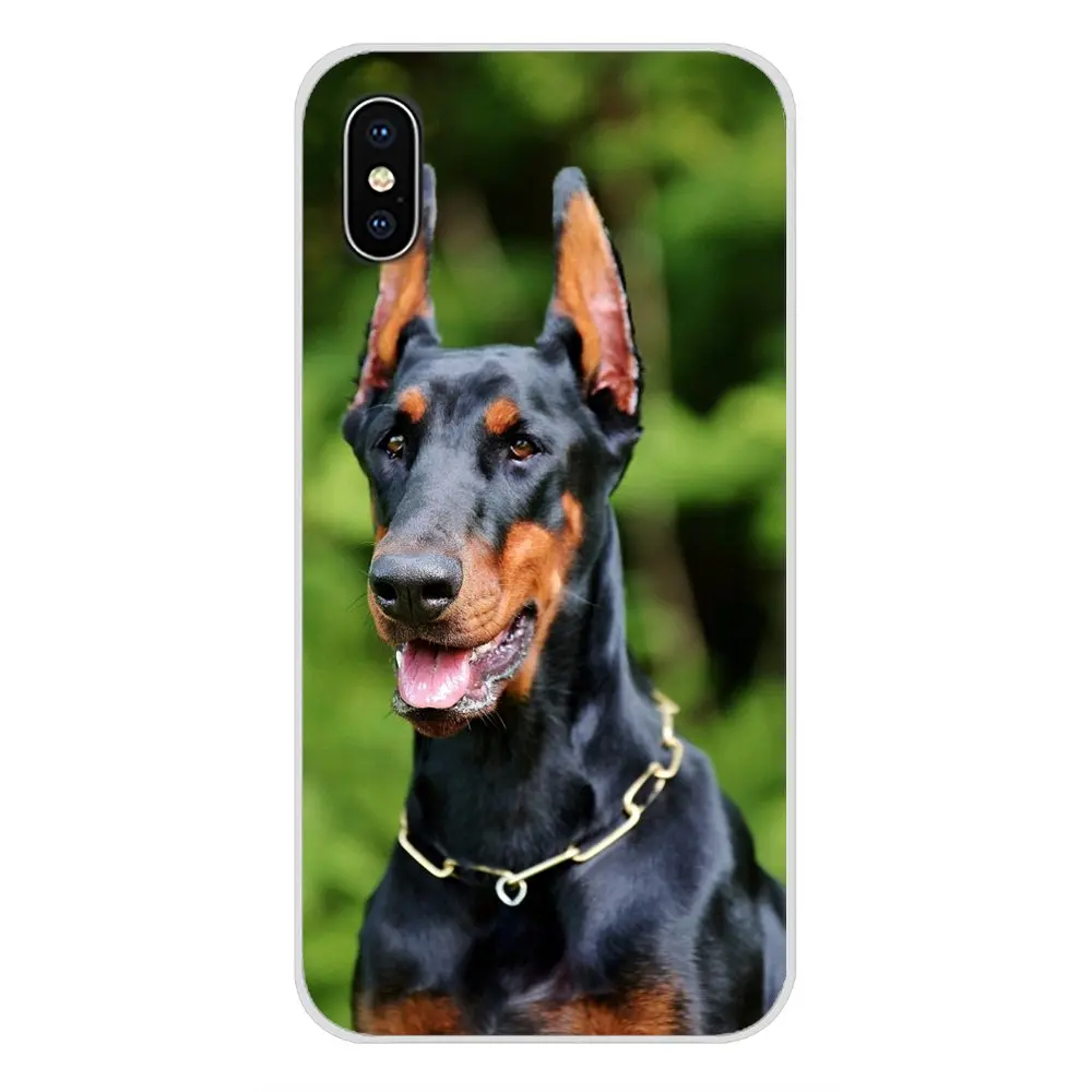 Прозрачный мягкий чехол Doberman Pinscher для Samsung Galaxy S3 S4 S5 Mini S6 S7 Edge S8 S9 S10 Lite Plus Note 4 5 8