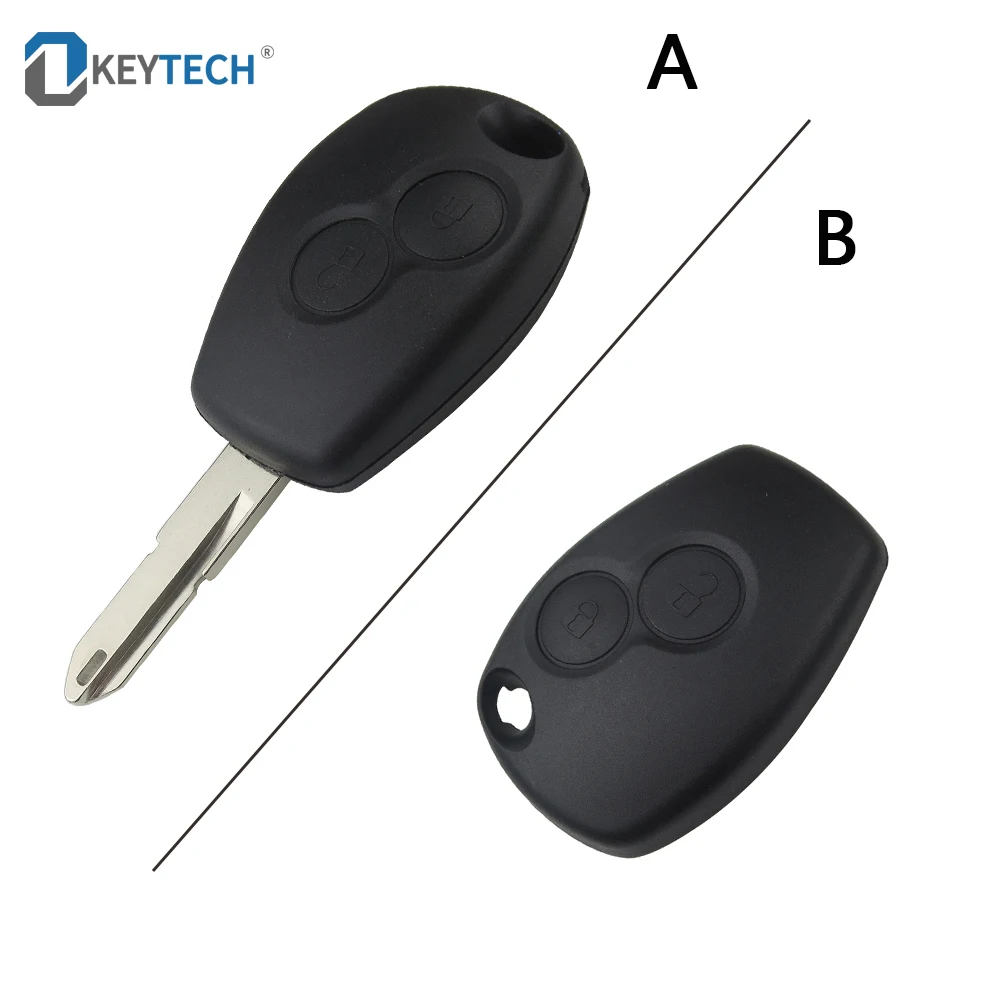 OkeyTech стиль 2 кнопочный ключ автомобиля оболочки дистанционного Fob чехол для renault dacia Modus Clio 3 Twingo Kangoo 2 без логотипа