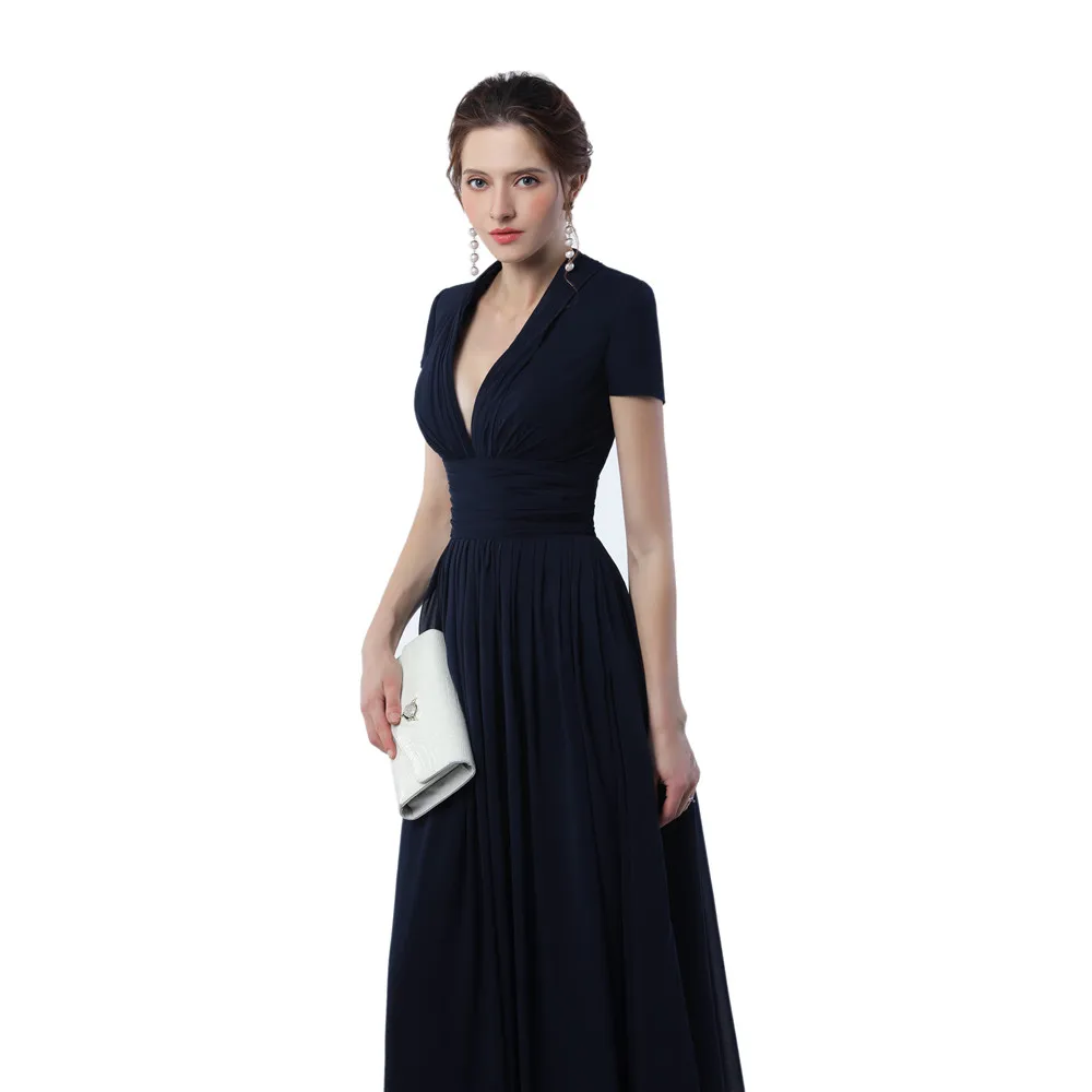 Новое поступление настоящие фото элегантные трапециевидные Длинные вечерние