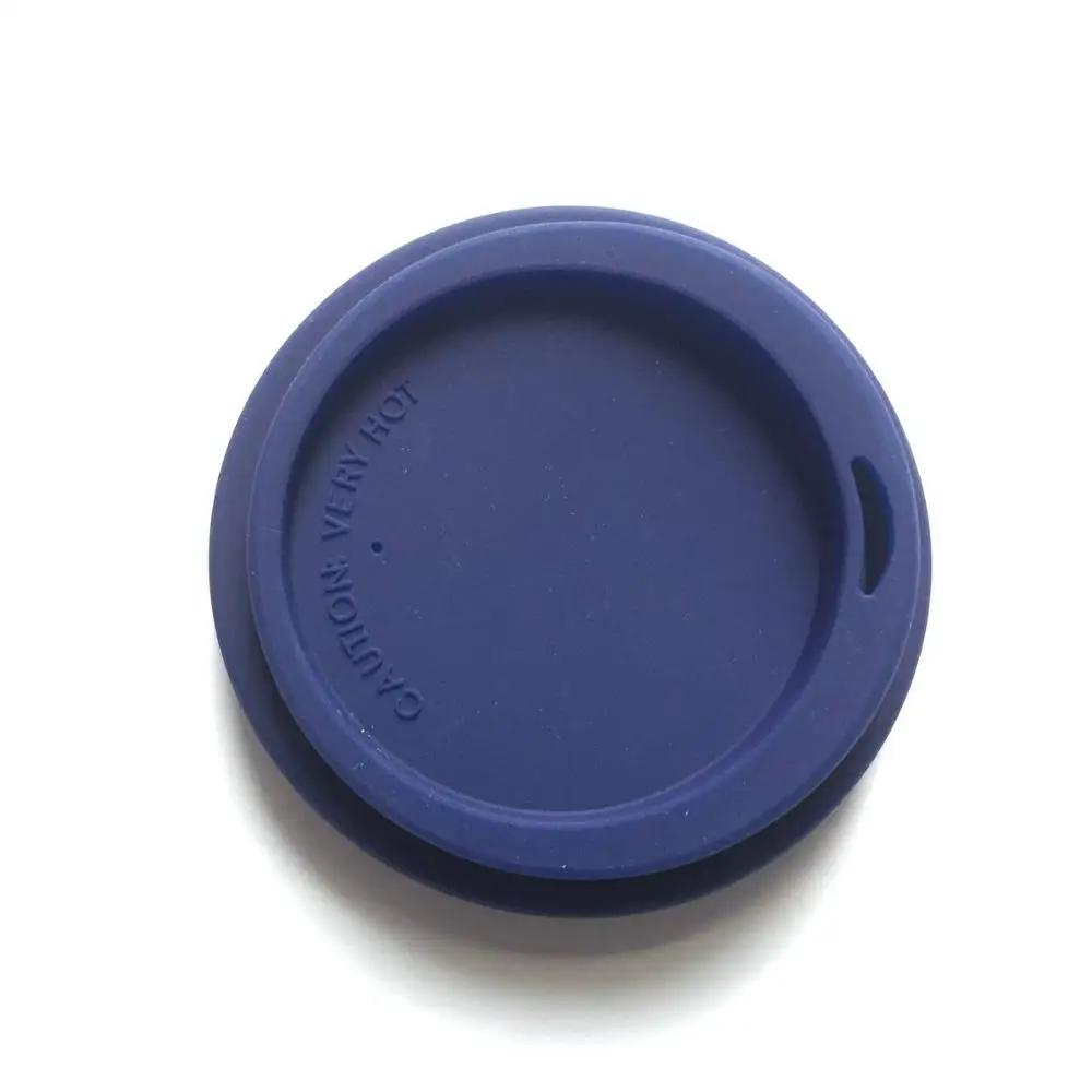 A DARK BLUE Силиконовые крышки(без кружек) для кружек керамическая чашка уплотнение крышки, силиконовые многоразовые чашки крышки бамбуковые кофейные кружки крышки - Цвет: A DARK BLUE