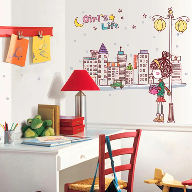 Топ мультфильм абстрактная наклейка наклейки милые настенные для детской