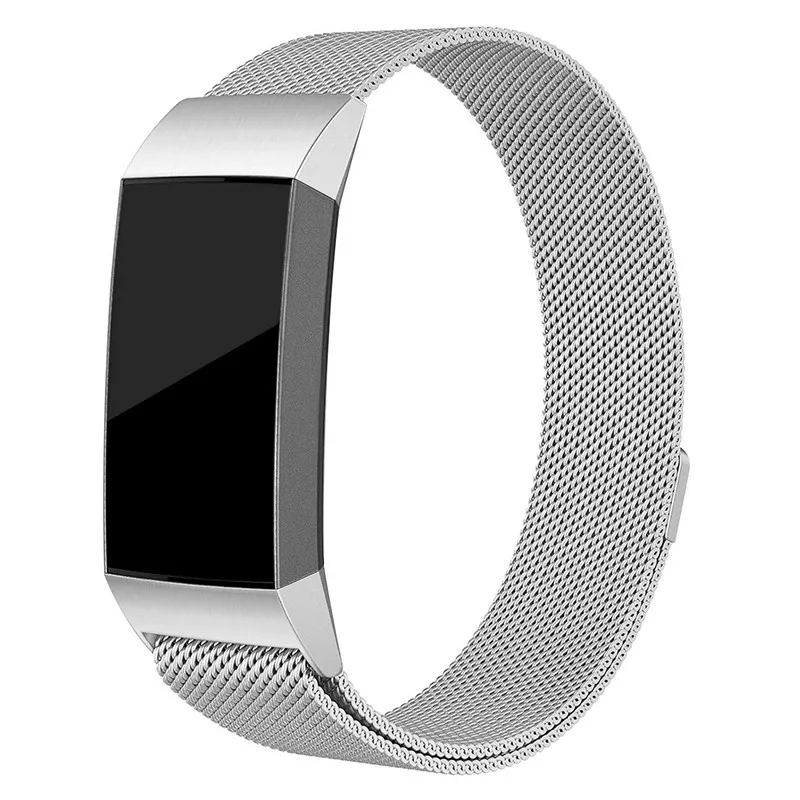 ASHEI Milanese Loop ремешок для Fitbit Charge 3& Charge 3 SE полосы из нержавеющей стали магнитный ремешок с магнитным замком для женщин и мужчин