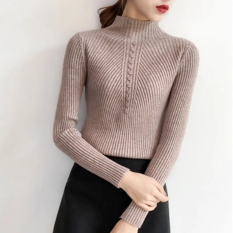 Повседневное Для женщин Свитеры для и Пуловеры осень-весна 2018 вязаный свитер с