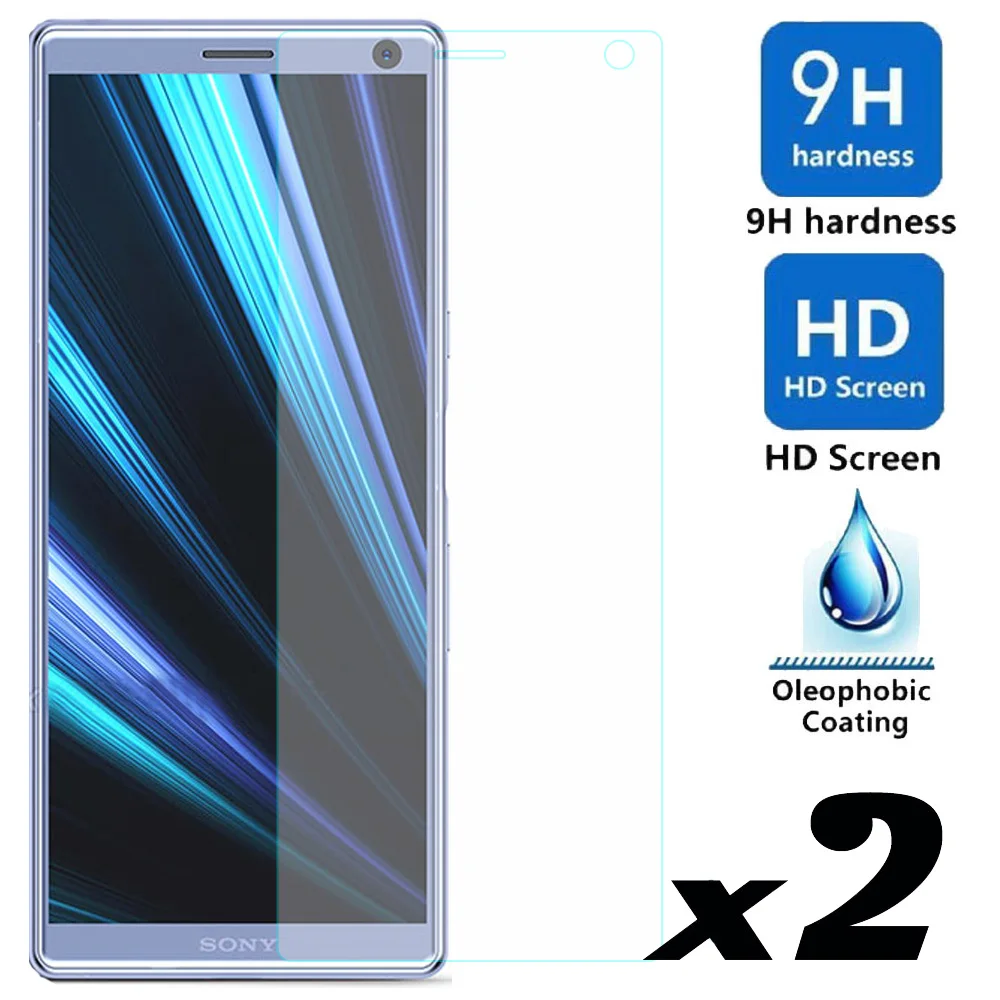 2 шт. закаленное стекло для защиты экрана Sony Xperia 10 / Plus Взрывозащищенная пленка