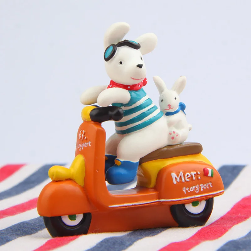 1 шт. миниатюрная фигурка собаки мотоцикла кролика мультяшная копилка фигурки