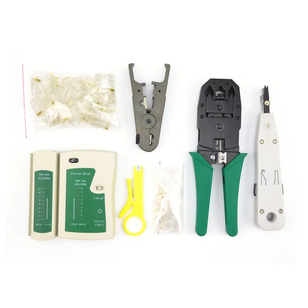 7in1 новая сеть набор инструментов Кабельный тестер и плоскогубцы RJ45 Кримпер